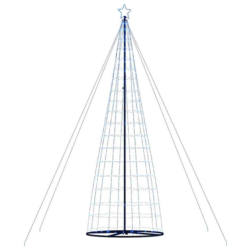 Stożkowa choinka z lampek, 1534 niebieskich LED, 503 cm