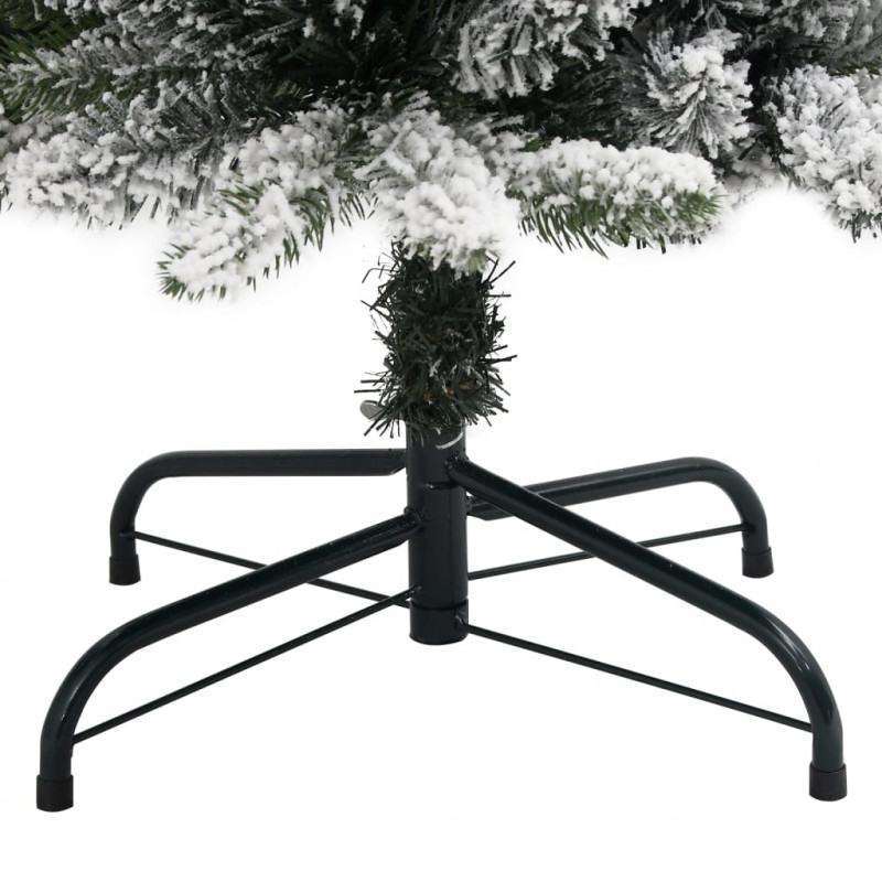 Sztuczna, smukła choinka pokryta śniegiem, 120 cm, PVC i PE