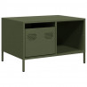 Stolik kawowy oliwkowy 68,5x50x43,5 cm stal walcowana na zimno