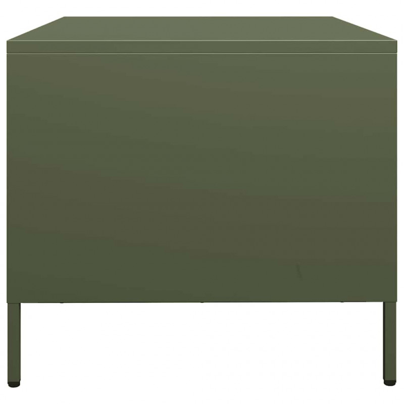 Stolik kawowy oliwkowy 68,5x50x43,5 cm stal walcowana na zimno