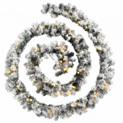 Świąteczna girlanda z lampkami LED, zielona, 10 m, PVC