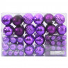 Bombki świąteczne, 100 szt., lila, Ø3/4/6 cm