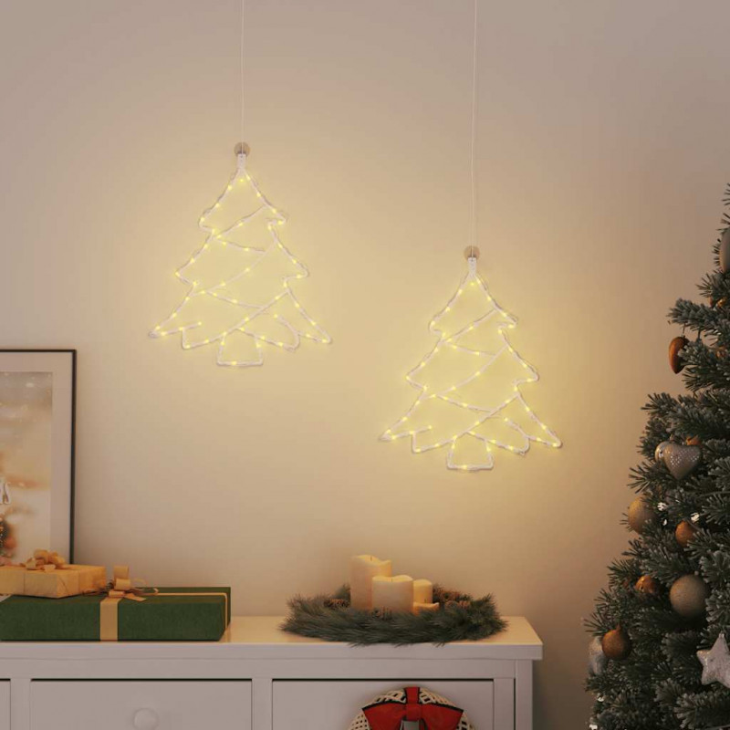 Lampki świąteczne choinka sylwetka, 2 szt., 50 LED