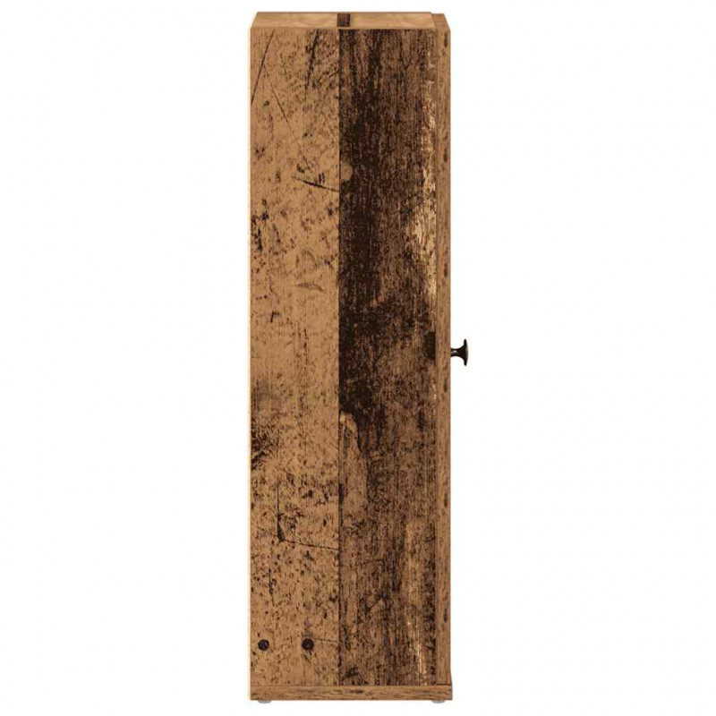 Szafka łazienkowa z uchwyty na rolki stare drewno 20,5x22x72 cm