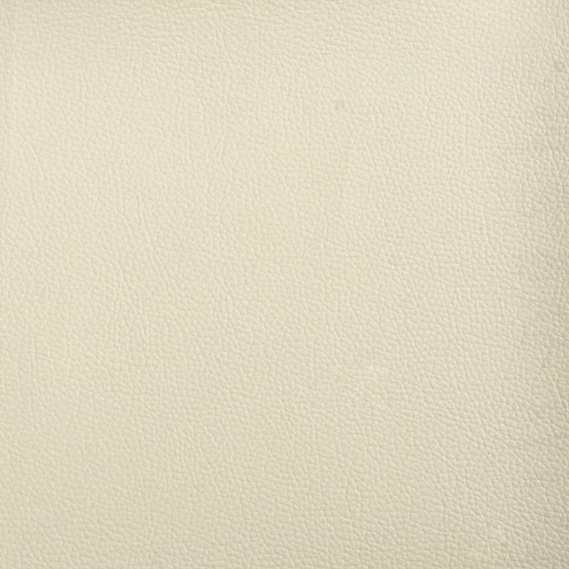 Fotel z podnóżkiem, kremowy, 60 cm, sztuczna skóra