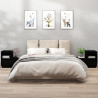 Szafki nocne, 2 szt., czarne, 60x34x51 cm, lite drewno sosnowe