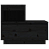 Szafki nocne, 2 szt., czarne, 60x34x51 cm, lite drewno sosnowe