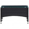 Stolik kawowy, czarny, 60x40x36 cm, rattan PE