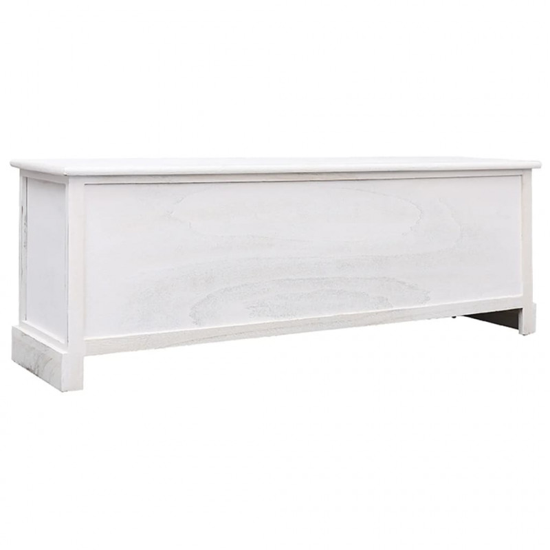 Szafka pod TV, antyczna biel, 108x30x40 cm, drewno paulownia
