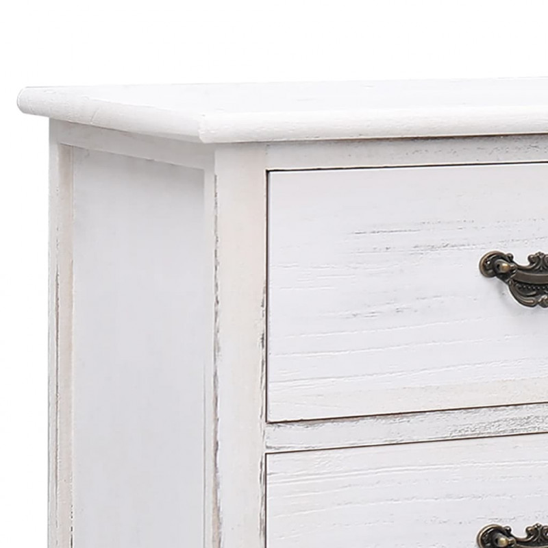 Szafka pod TV, antyczna biel, 108x30x40 cm, drewno paulownia