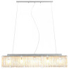 Lampa sufitowa z kryształowymi koralikami, srebrna, 104 cm, E14