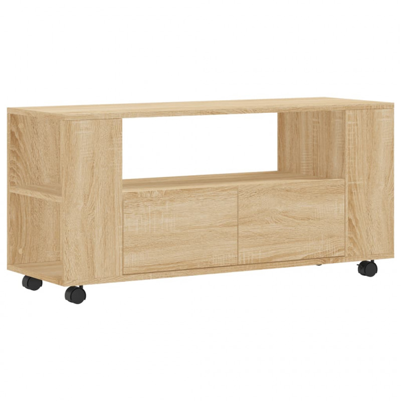 Szafka pod TV, dąb sonoma, 102x34,5x43, materiał drewnopochodny
