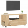 Szafka pod TV, dąb sonoma, 102x34,5x43, materiał drewnopochodny