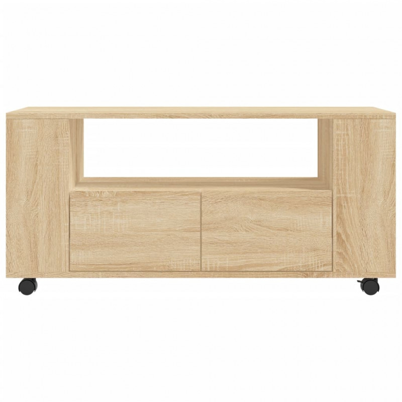 Szafka pod TV, dąb sonoma, 102x34,5x43, materiał drewnopochodny