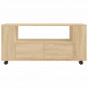 Szafka pod TV, dąb sonoma, 102x34,5x43, materiał drewnopochodny