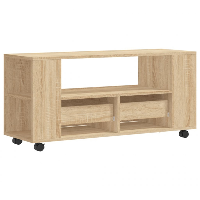 Szafka pod TV, dąb sonoma, 102x34,5x43, materiał drewnopochodny