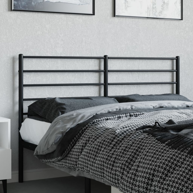 Metalowe wezgłowie, czarne, 140 cm