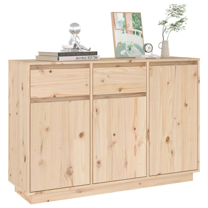 Szafka, 110x34x75 cm, lite drewno sosnowe