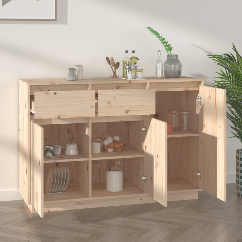 Szafka, 110x34x75 cm, lite drewno sosnowe