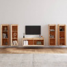 Szafki pod TV, 5 szt., lite drewno sosnowe