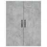 Witrynka, szarość betonu 69,5x34x180 cm materiał drewnopochodny
