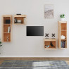 Szafki pod TV, 4 szt., lite drewno sosnowe