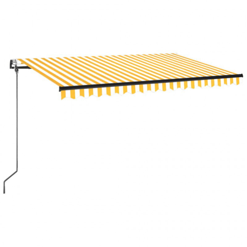 Automatycznie zwijana markiza, LED i czujnik wiatru, 450x350 cm
