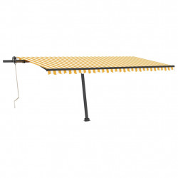 Automatycznie zwijana markiza, LED i czujnik wiatru, 500x350 cm