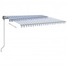 Automatycznie zwijana markiza, LED i czujnik wiatru, 5x3,5 m