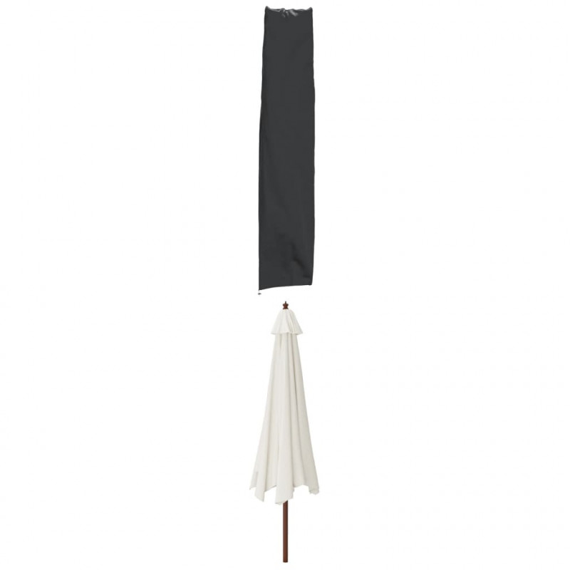 Pokrowiec na parasol ogrodowy, czarny, 136x25/23,5 cm, 420D