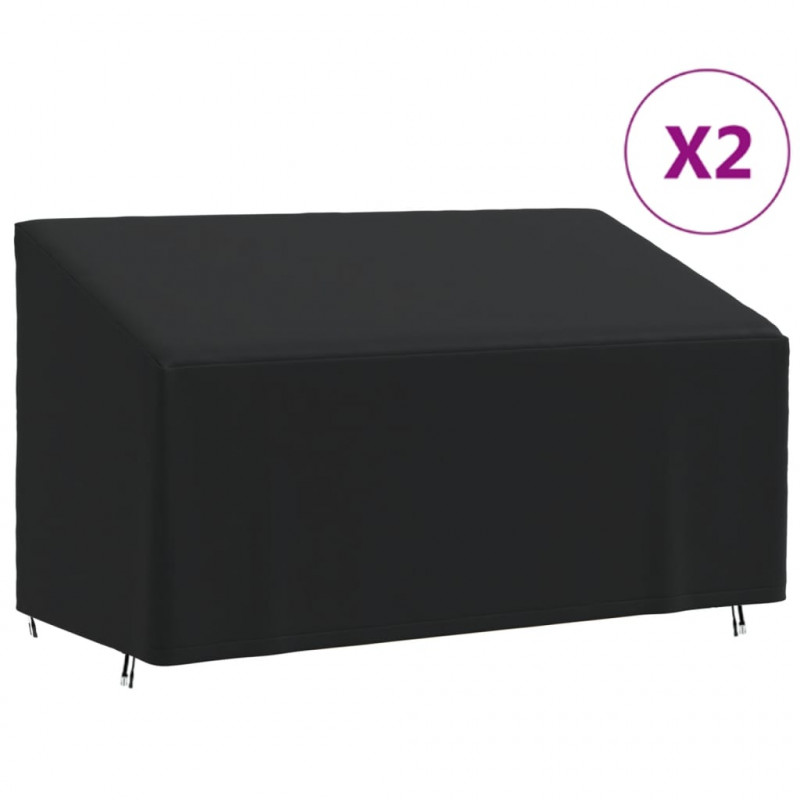 Pokrowce na ławkę 3-os., 2 szt., 175x85x68/94 cm, Oxford 420D
