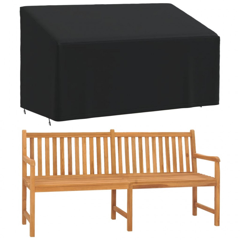 Pokrowce na ławkę 3-os., 2 szt., 175x85x68/94 cm, Oxford 420D