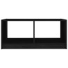 Stolik kawowy, czarny, 75x50x33,5 cm, lite drewno sosnowe