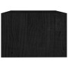 Stolik kawowy, czarny, 75x50x33,5 cm, lite drewno sosnowe