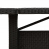 Stół ogrodowy ze szklanym blatem, czarny, 240x90x75cm rattan PE
