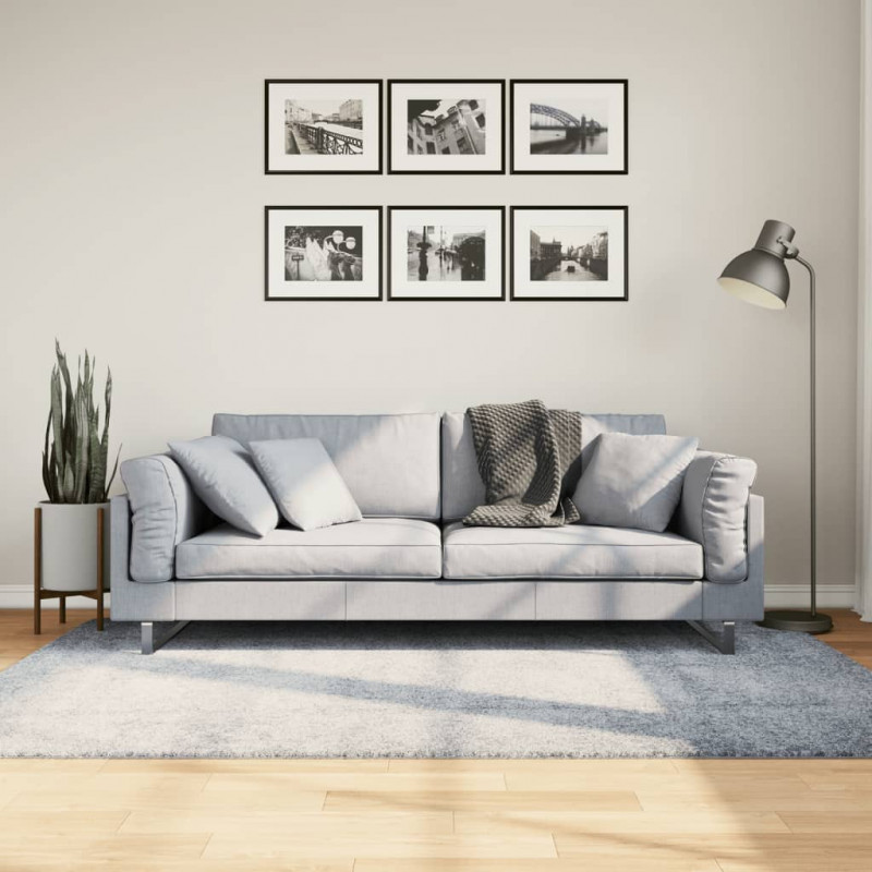 Dywan z długim włosiem PAMPLONA, niebieski, 140x200 cm
