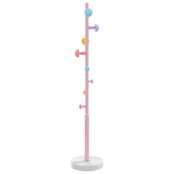 Stojący wieszak na płaszcze, różowy, 172 cm, malowane żelazo