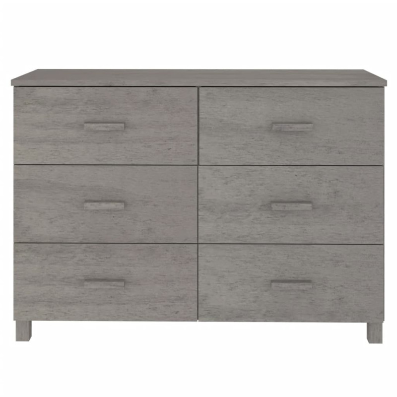 Szafka HAMAR, jasnoszara, 113x40x80 cm, lite drewno sosnowe