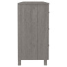 Szafka HAMAR, jasnoszara, 113x40x80 cm, lite drewno sosnowe