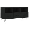 Szafka pod TV, czarna, 102x36x50 cm, materiał drewnopochodny