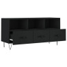 Szafka pod TV, czarna, 102x36x50 cm, materiał drewnopochodny