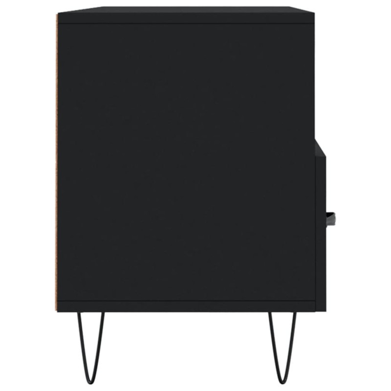 Szafka pod TV, czarna, 102x36x50 cm, materiał drewnopochodny