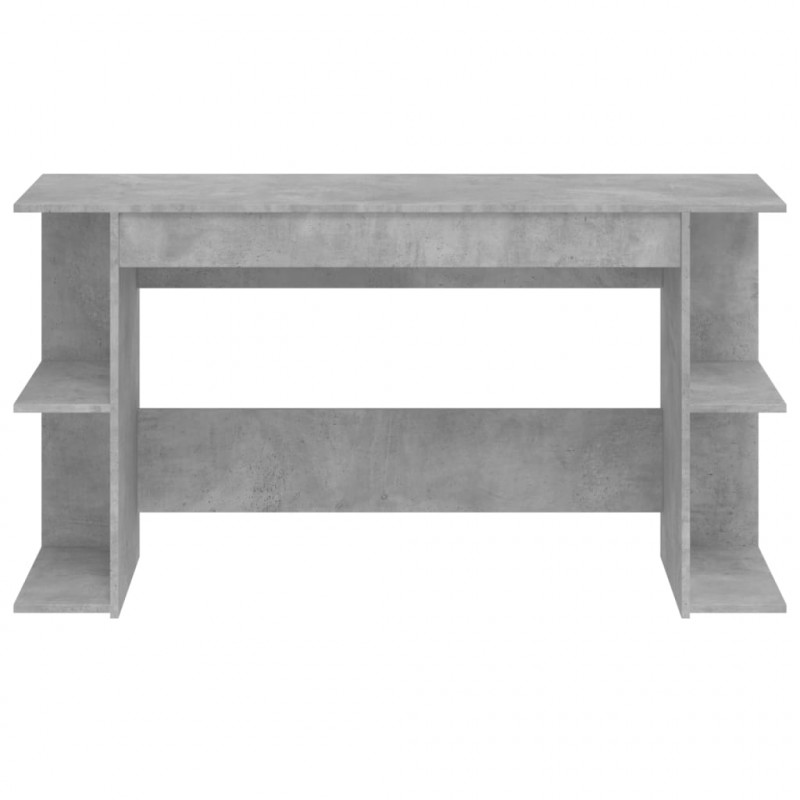 Biurko, szarość betonu, 140x50x75 cm, materiał drewnopochodny