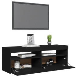 Szafka pod TV z oświetleniem LED, czarna, 120x35x40 cm