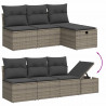 8-cz. zestaw mebli ogrodowych z poduszkami, szary, polirattan