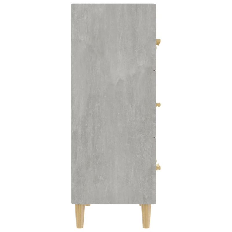 Komoda, szarość betonu, 70x34x90 cm, materiał drewnopochodny