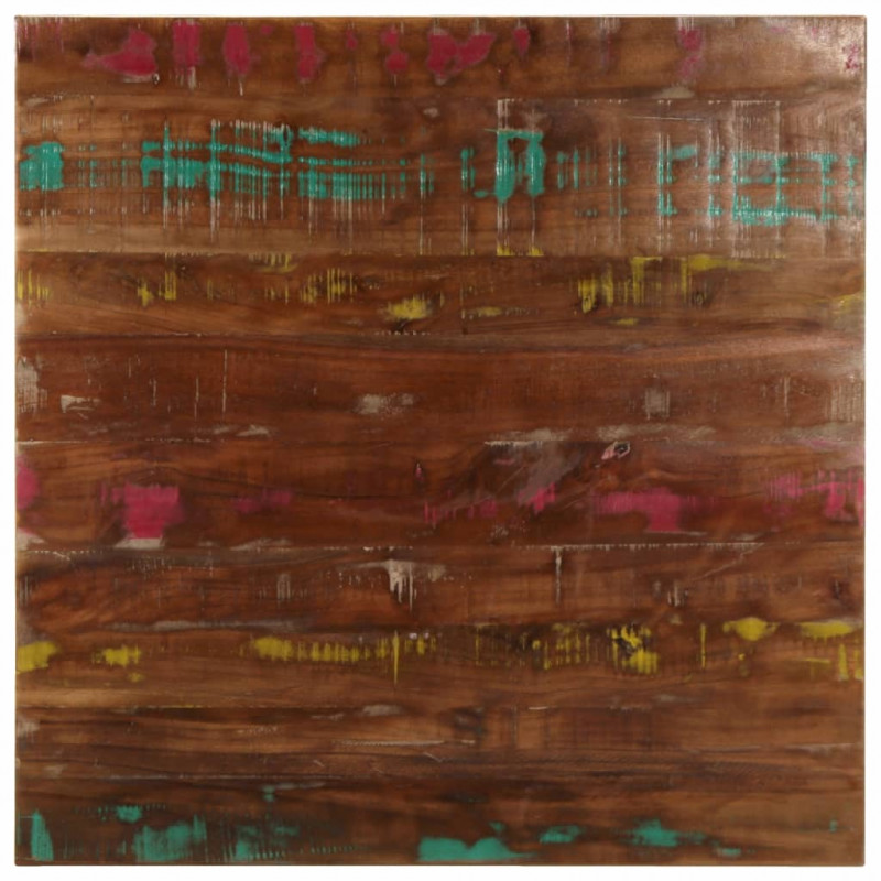 Blat stołu, 80x80x3,8 cm, kwadratowy, lite drewno z odzysku
