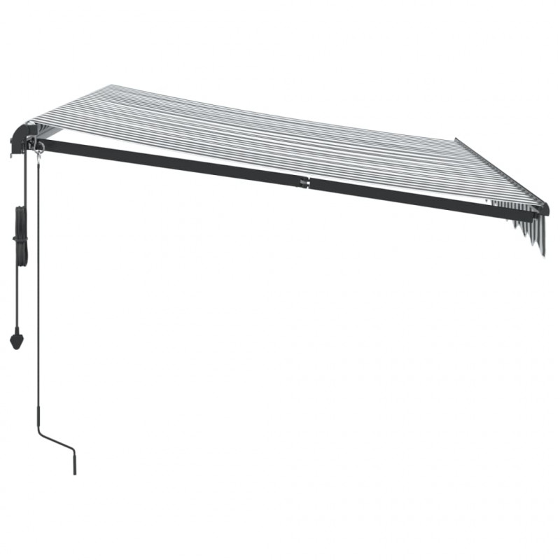 Automatyczna markiza z LED, antracytowo-biała, 300x250 cm