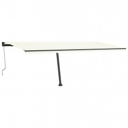 Automatycznie zwijana markiza, LED i czujnik wiatru, 600x350 cm