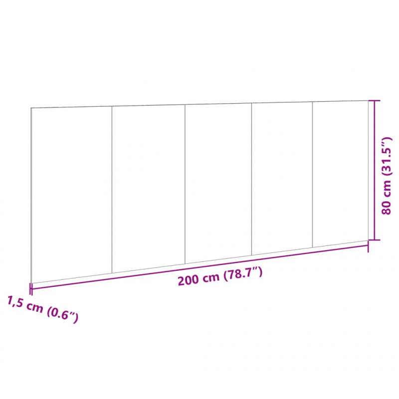 Wezgłowie łóżka z szafkami, szarość betonu, 200 cm